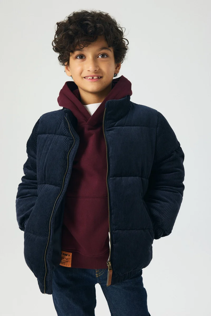 اتش اند ام جاكيت منفوخ من القماش الكوردوري